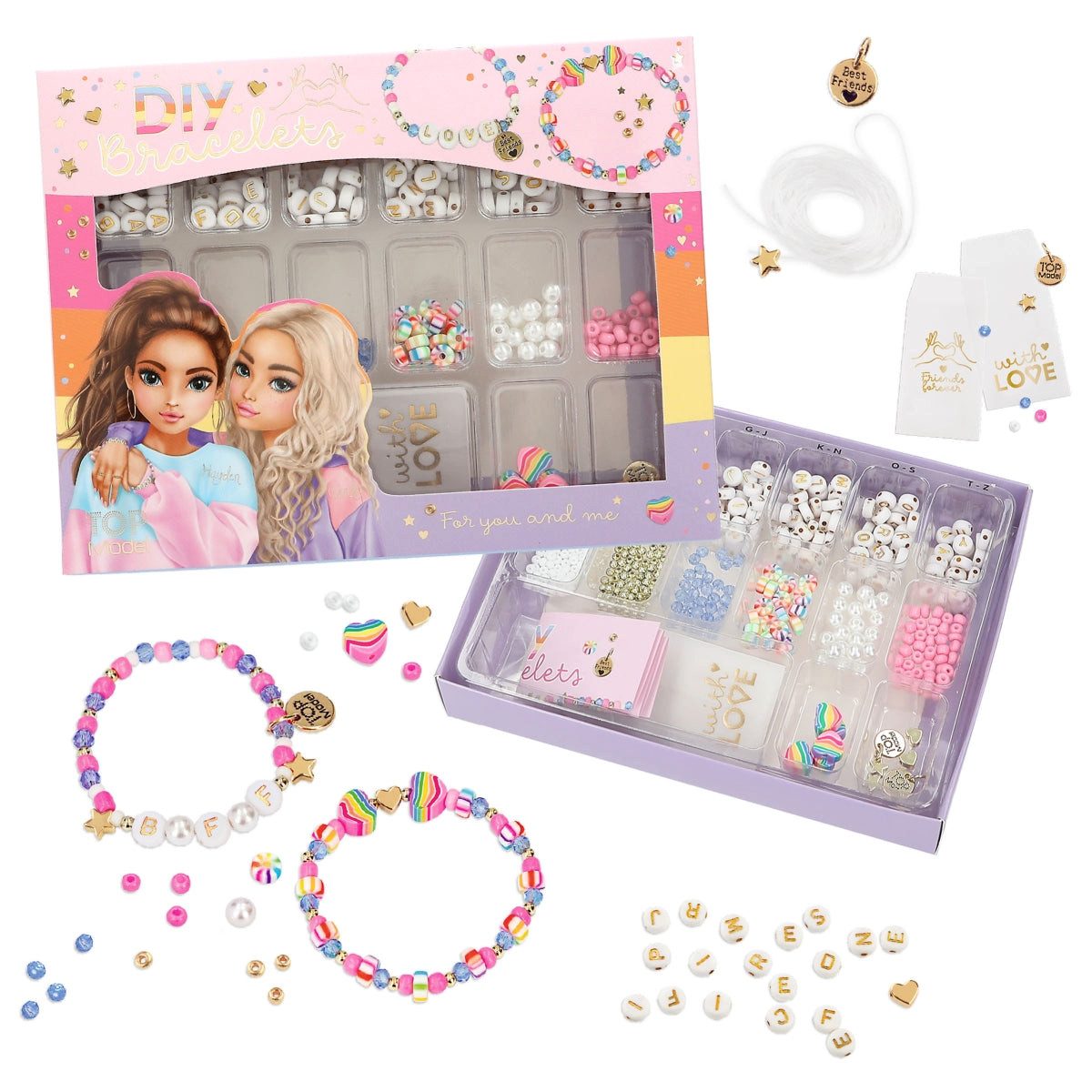 Depesche Spiel TOPModel DIY Armbänder Set - Kreative Schmuckgestaltung für Kinder
