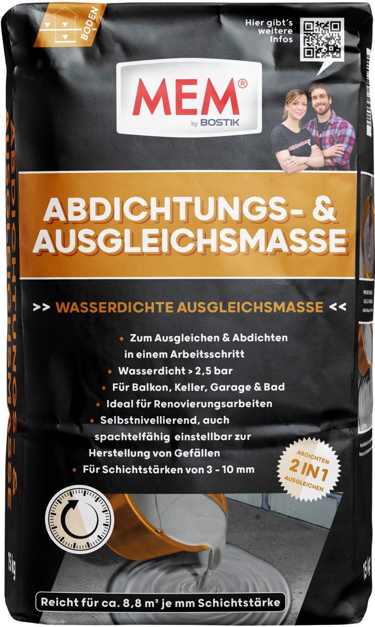 MEM Bauchemie Spachtelmasse MEM Abdichtungs- & Ausgleichmasse 15 kg