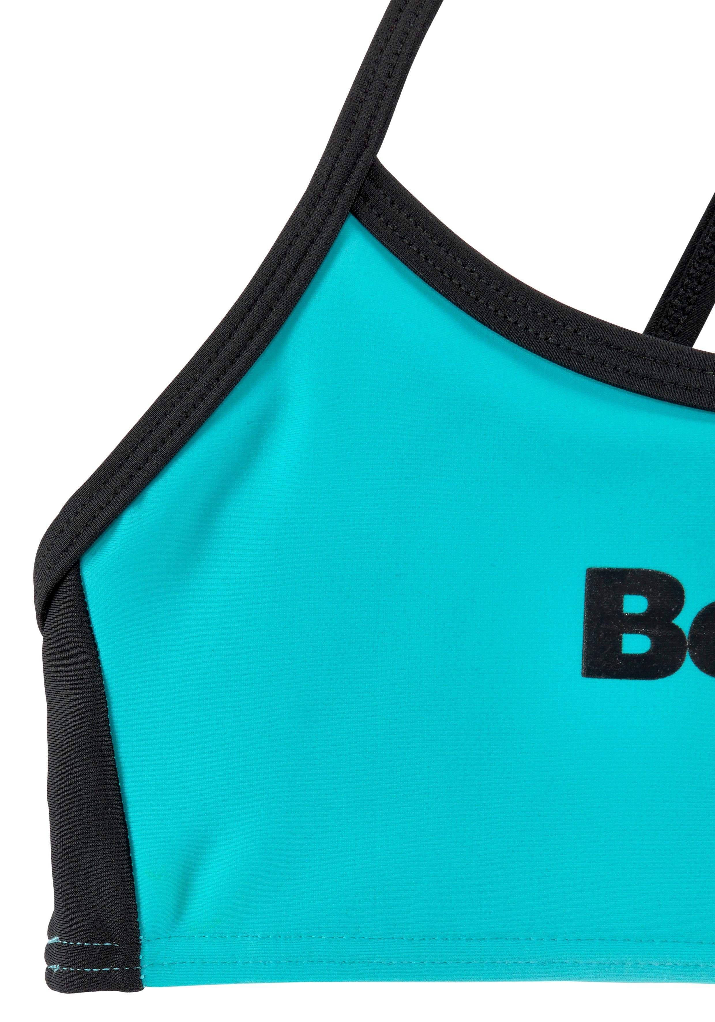 Bench. Bustier-Bikini Trägern türkis-schwarz mit gekreuzten