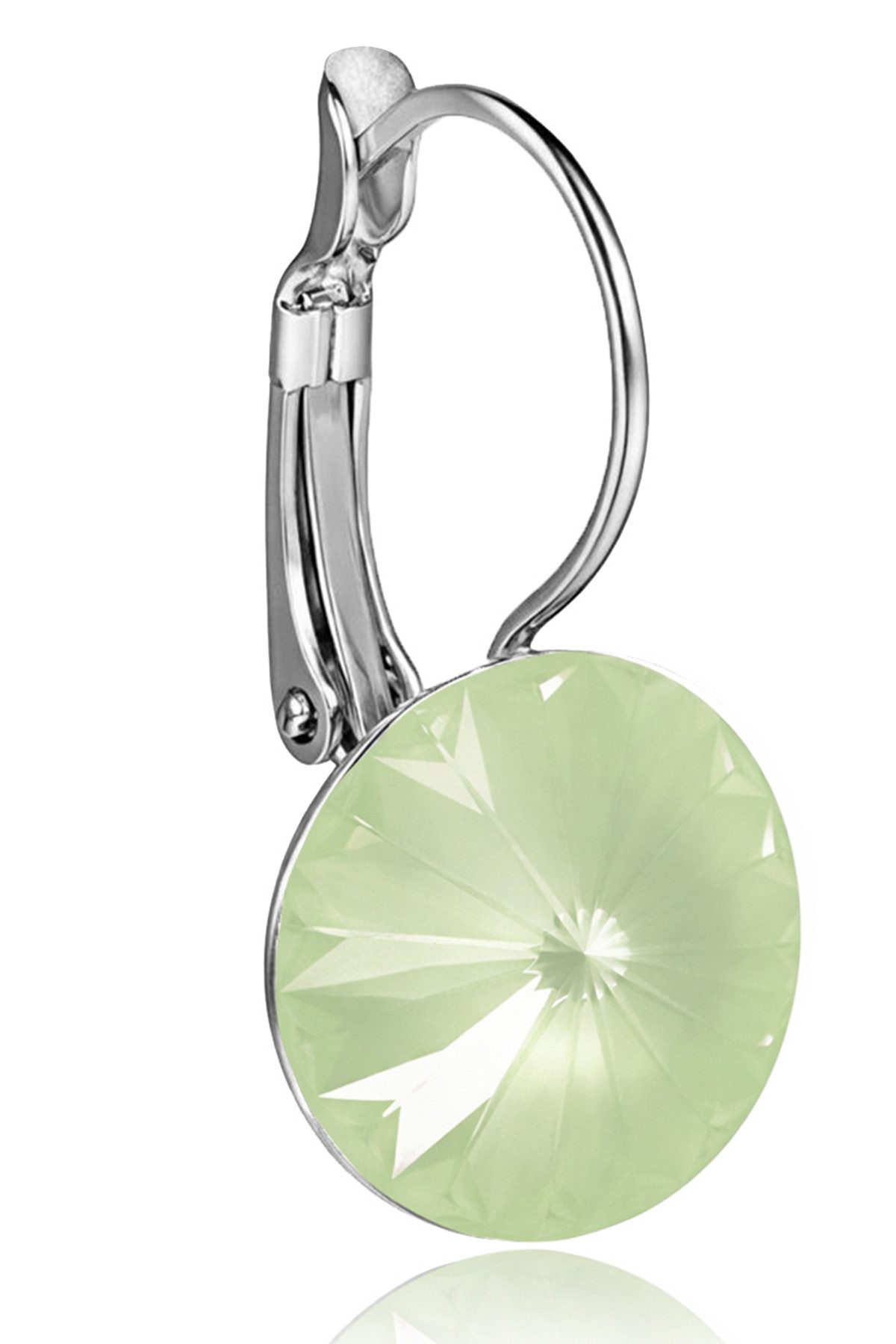 LUISIA® Paar Ohrhänger Silberne Ohrringe "Rivoli" mit 12 mm Kristallen von Swarovski® (2-tlg., inkl. Schmuckbox), Große Farbauswahl