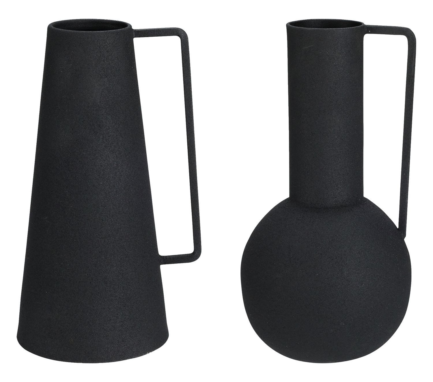 ZauberDeko Dekovase Vase Schwarz mit Henkel günstig online kaufen