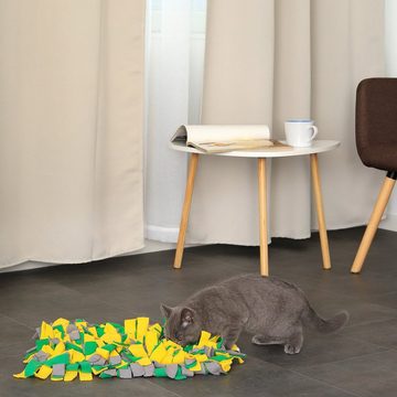 lionto Tier-Intelligenzspielzeug Schnüffelteppich, Suchteppich für Hunde, 50 x 34 cm, gelb-grün