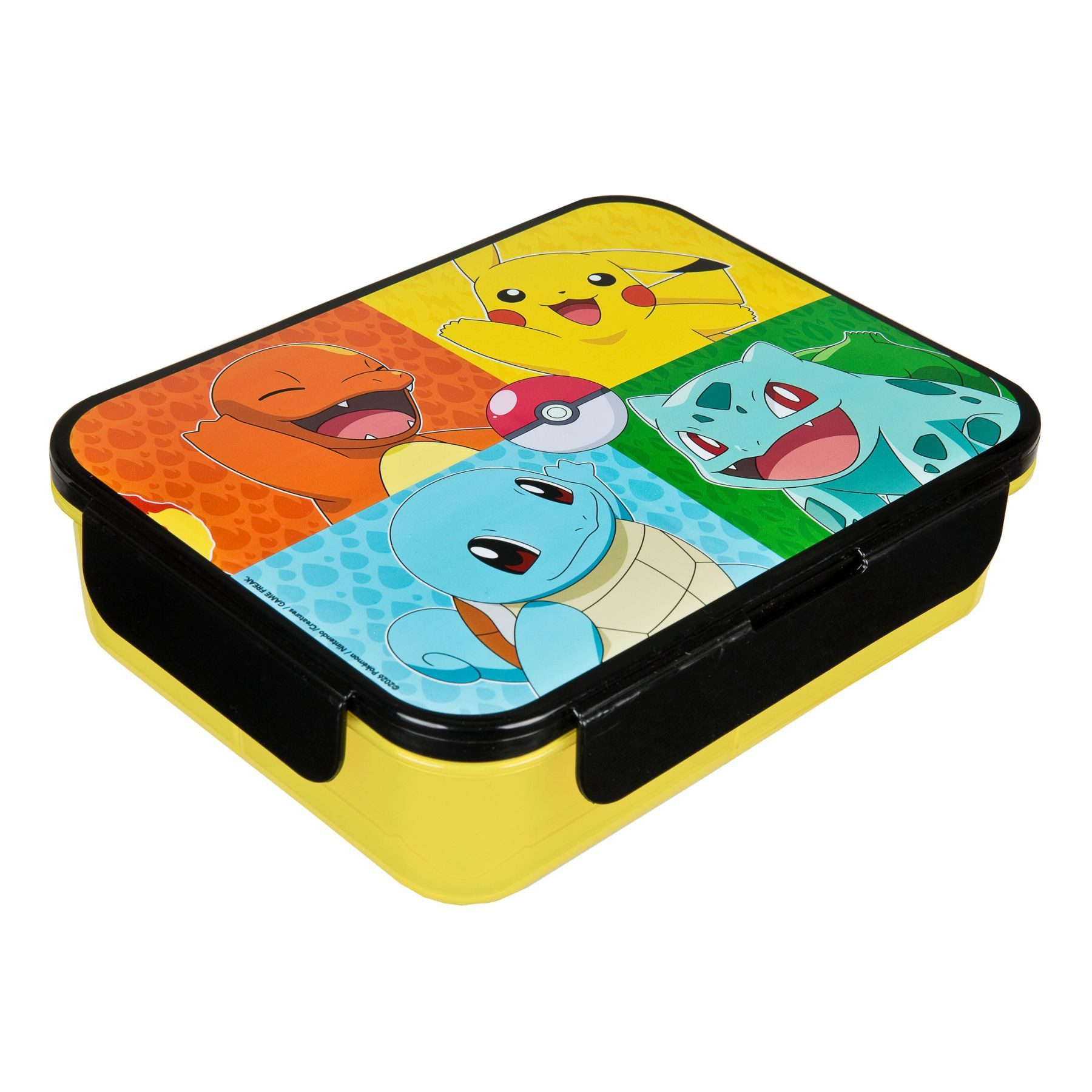 POKEMON JUEGO DE CARTAS Lunchbox gelb Brotdose Pausenbox für Alltag Schule und unterwegs
