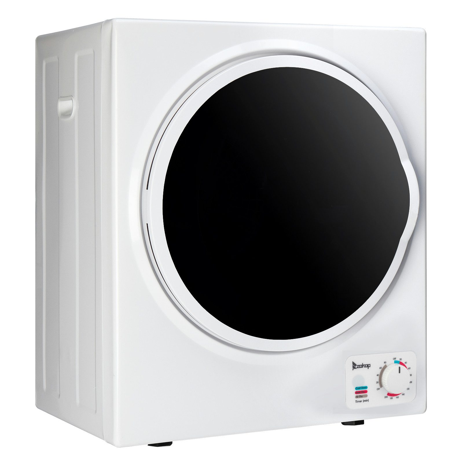 VINGLI Ablufttrockner Wäschetrockner, Mini Trockner mit Knob, Trockenmaschine, 2.5 KG, 220V 850W, aus Edelstahl-Trommel & ABS