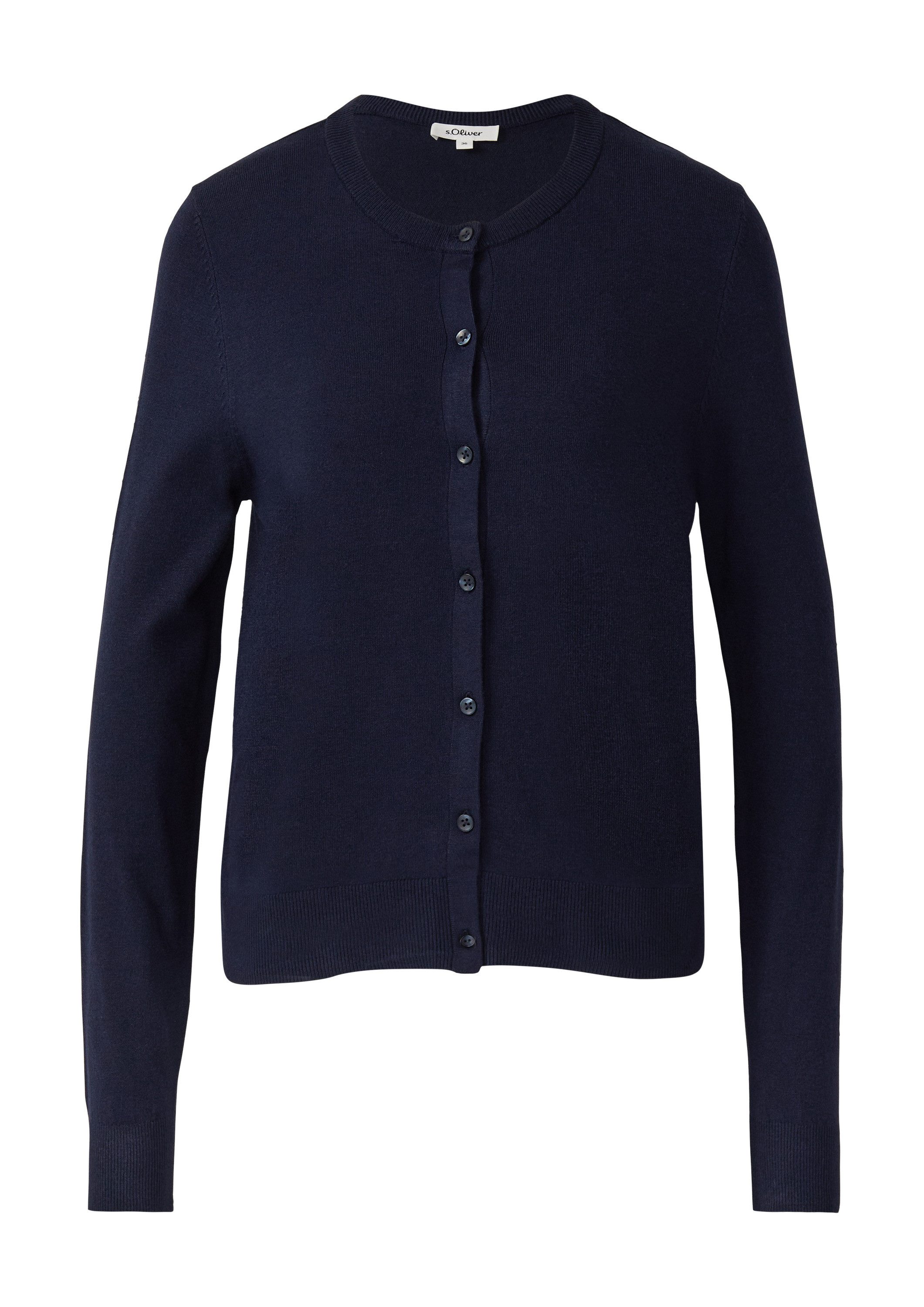 s.Oliver Cardigan Strickjacke Feinstrickcardigan aus Viskosemix