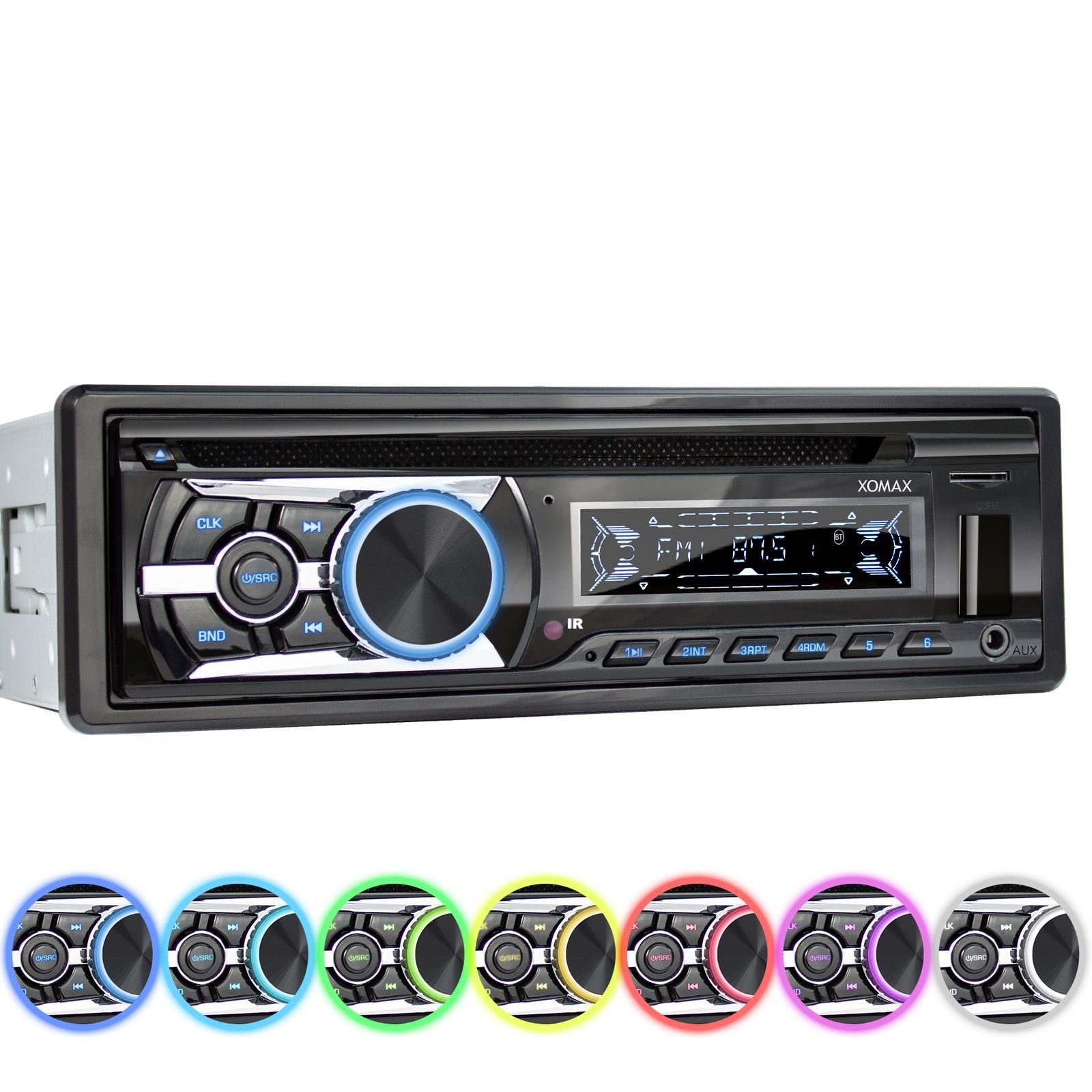 XOMAX XM-CDB623 Autoradio mit CD Player, Bluetooth, USB, SD, AUX-IN, 1 DIN Autoradio