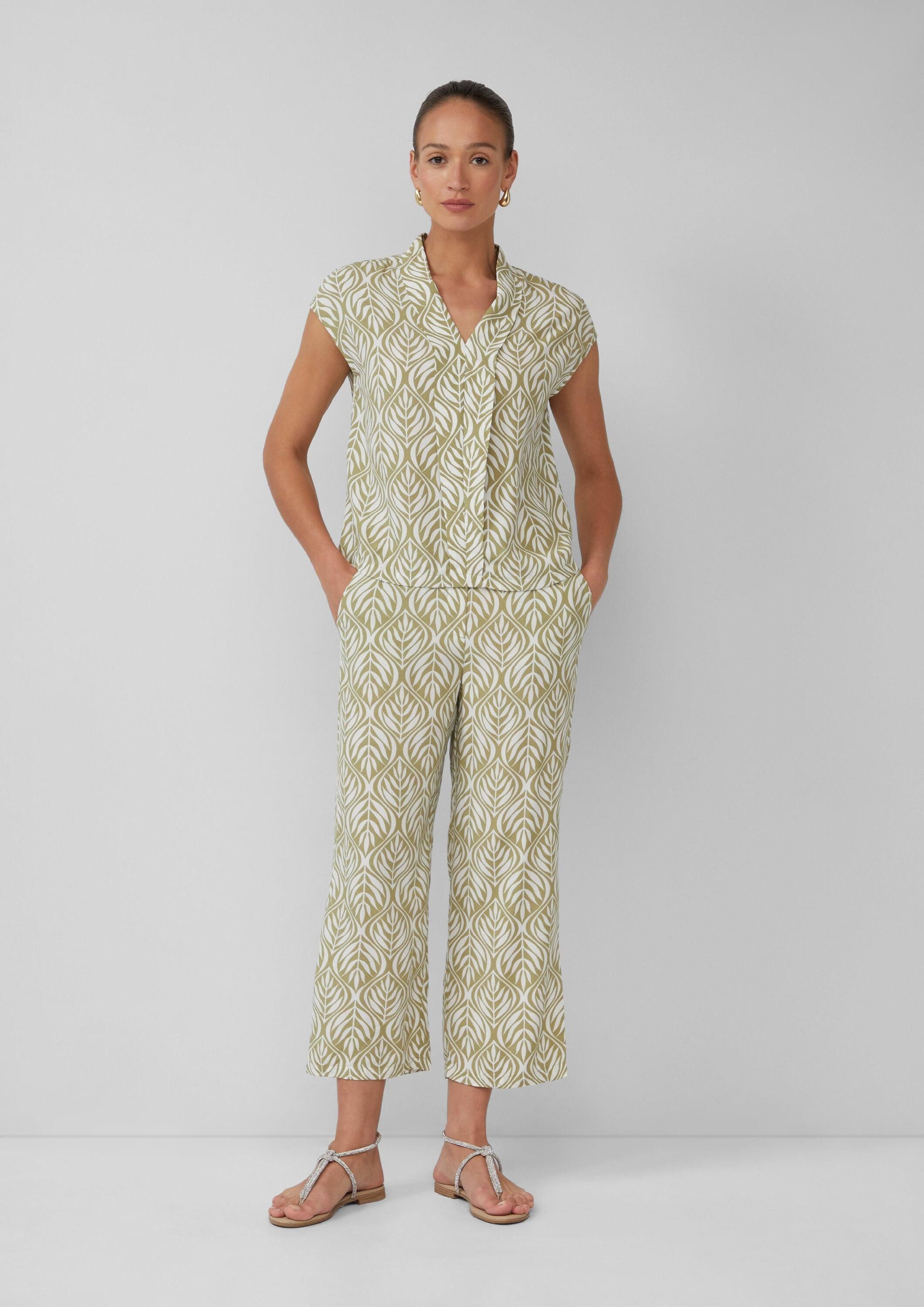 s.Oliver Culotte Hose Culotte aus Viskose mit All-over-Print