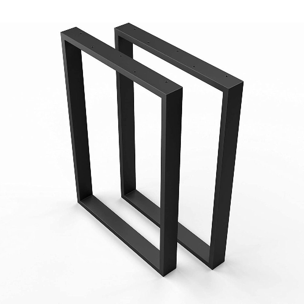 Tischgestell Stahl Tischkufen 50-70cm x 72cm in Schwarz
