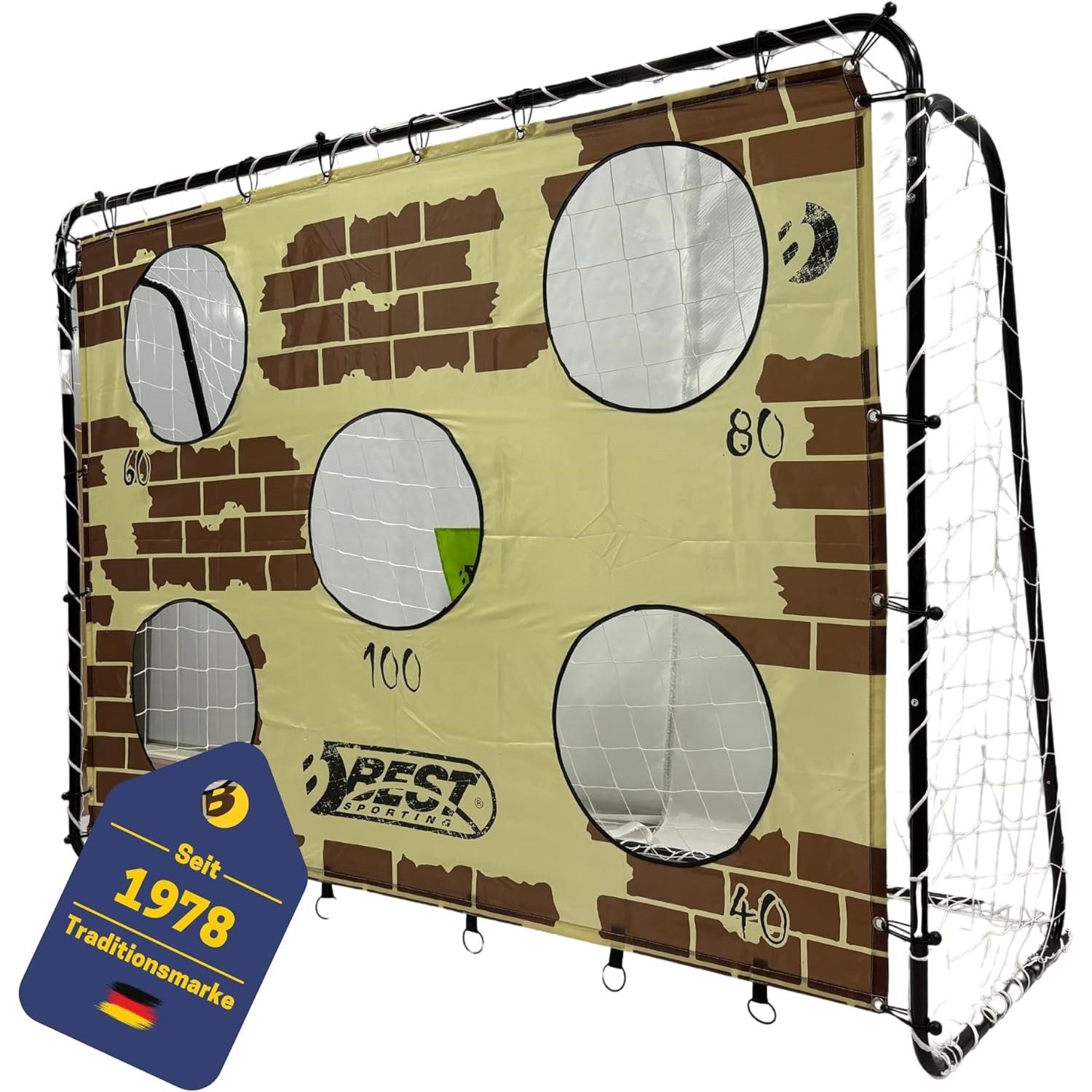 Fußballtor 11068 Torwand "Mauer" mit 5 Schusslöchern 193 x 150 cm