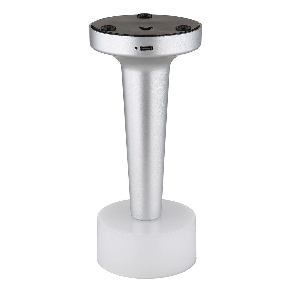 GLOBO LIGHTING Schreibtischlampe, LED-Leuchtmittel fest verbaut, Warmweiß, Neutralweiß, Tageslichtweiß, LED Tischleuchte Wohnzimmerlampe Touchdimmer Akku USB nickel H 21,5cm