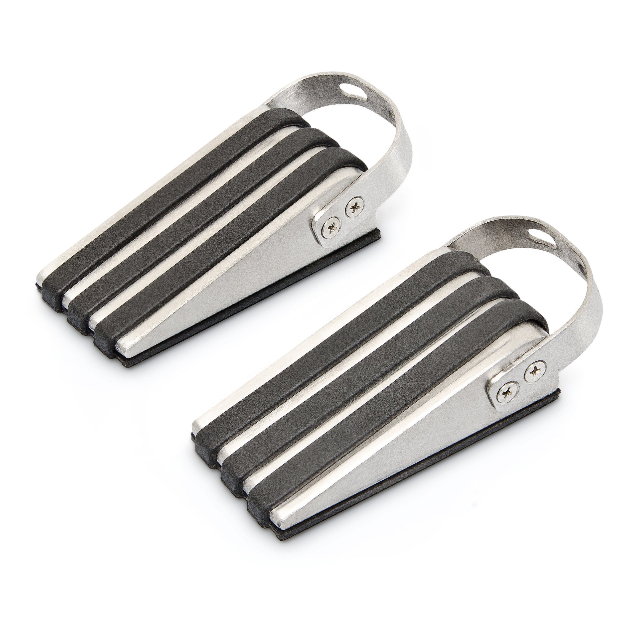 relaxdays Türstopper Edelstahl 2er Set gummiert günstig online kaufen