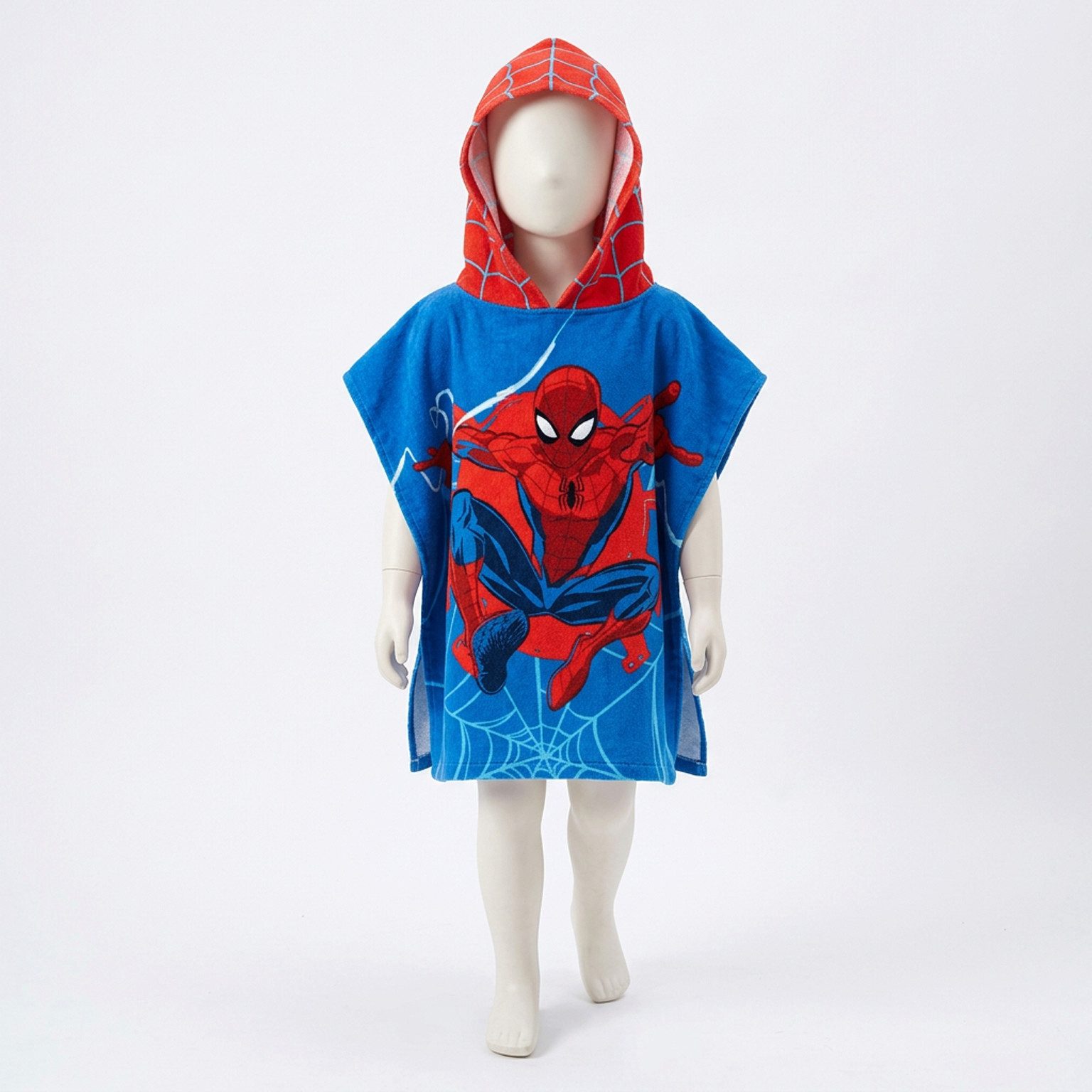 Spiderman Badeponcho Spider-Man Webshot, Baumwolle, Mit Kapuze
