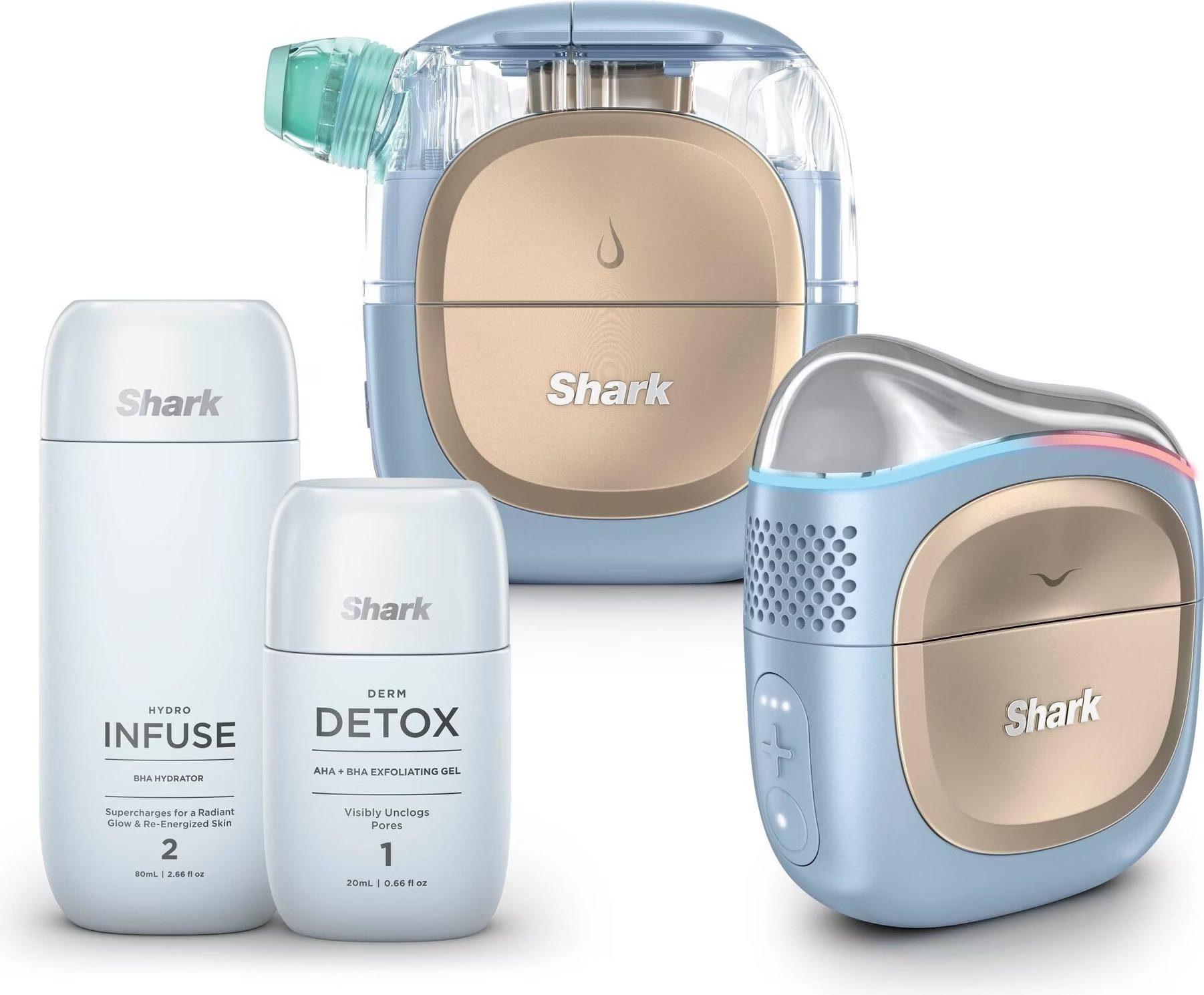 Shark Gesichtspflege-Set Shark FacialPro Glow + DePuffi Hydro