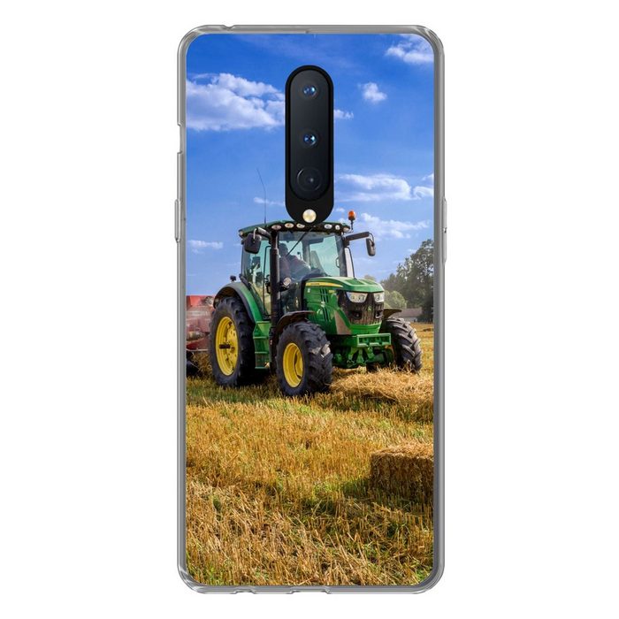 MuchoWow Handyhülle Traktor - Bauernhof - Heu - Feld - Sonne - Landleben Phone Case Handyhülle OnePlus 8 Silikon Schutzhülle