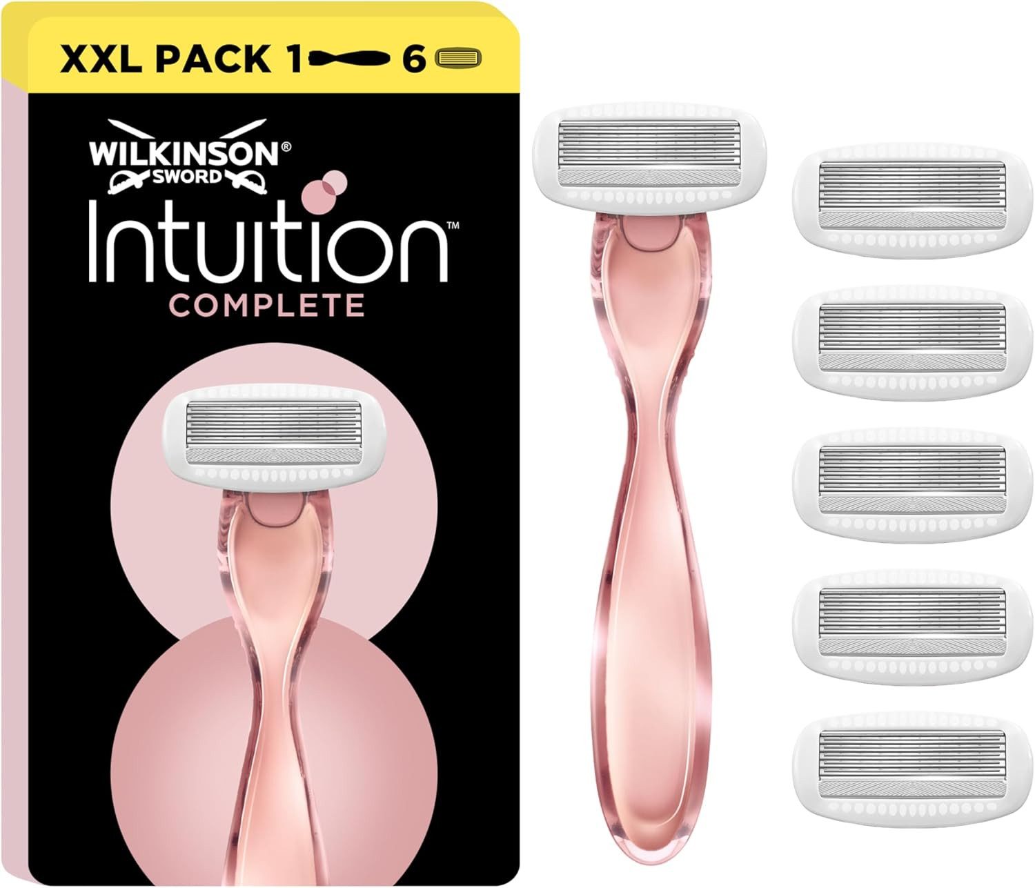 Wilkinson Nassrasierer Wilkinson Sword Intuition Complete + 6 Stück Rasierklingen XXL
