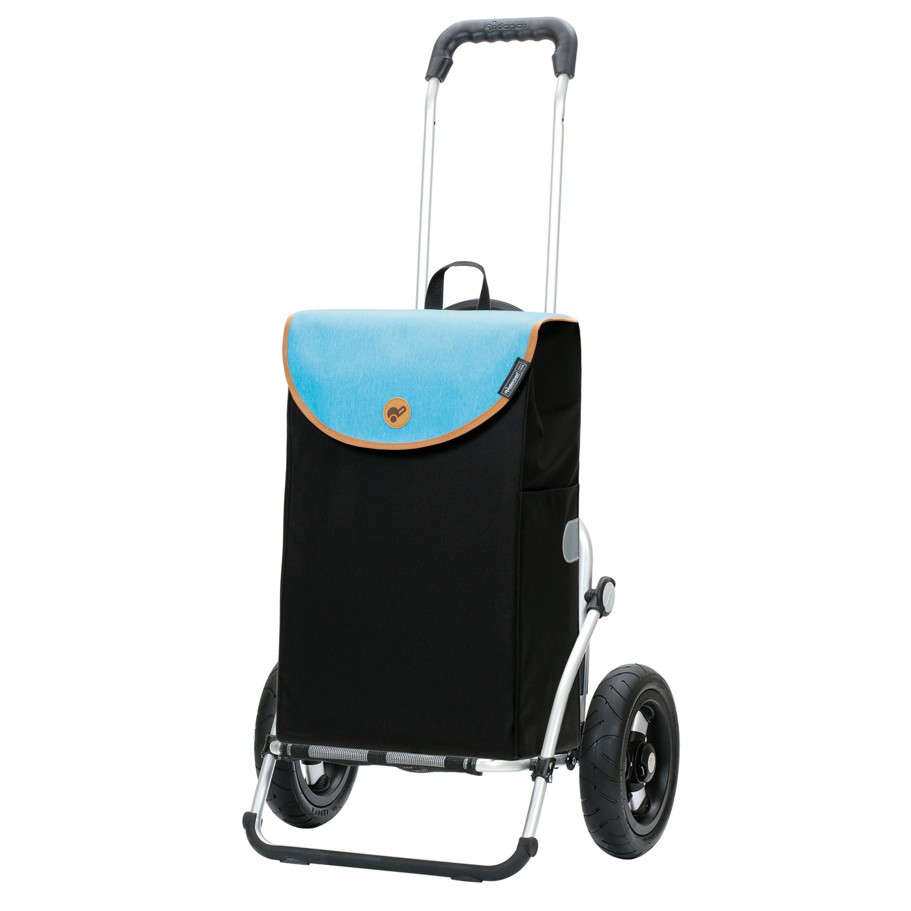 Andersen Einkaufstrolley Royal Shopper Lova blau, klappbare Ladefläche, belastbar bis 50kg, wasserabweisend