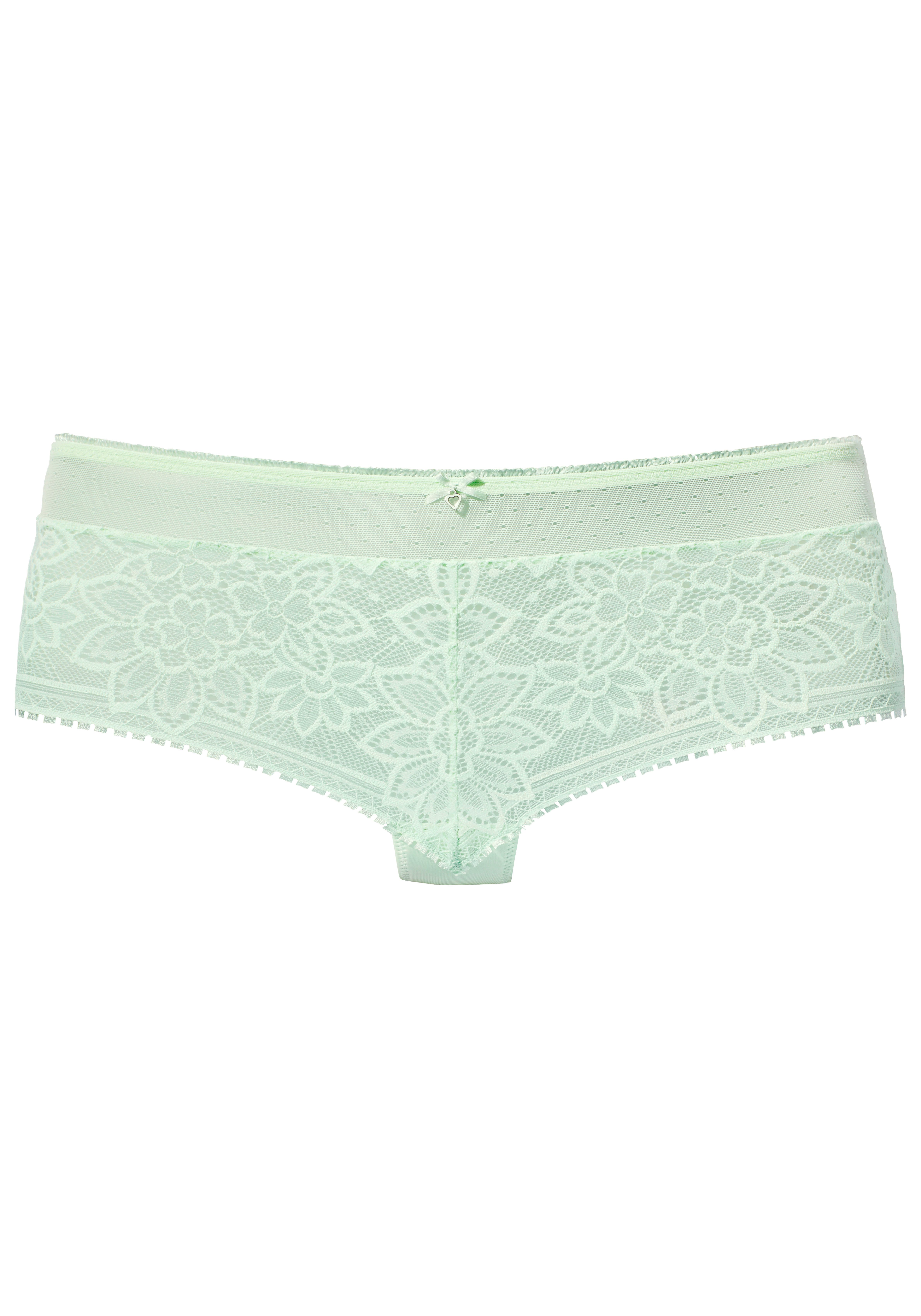 LASCANA Panty aus blumiger Jacquardspitze mit hübschem Accessoire. € 19,99