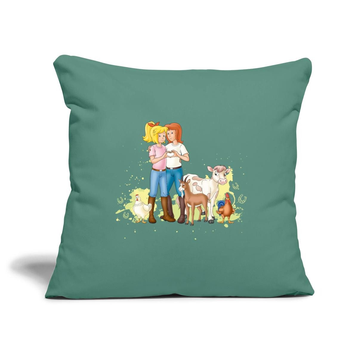Spreadshirt Kissenbezug Bibi Und Tina Freundinnen Hoftiere Kissenbezug 45x45 cm