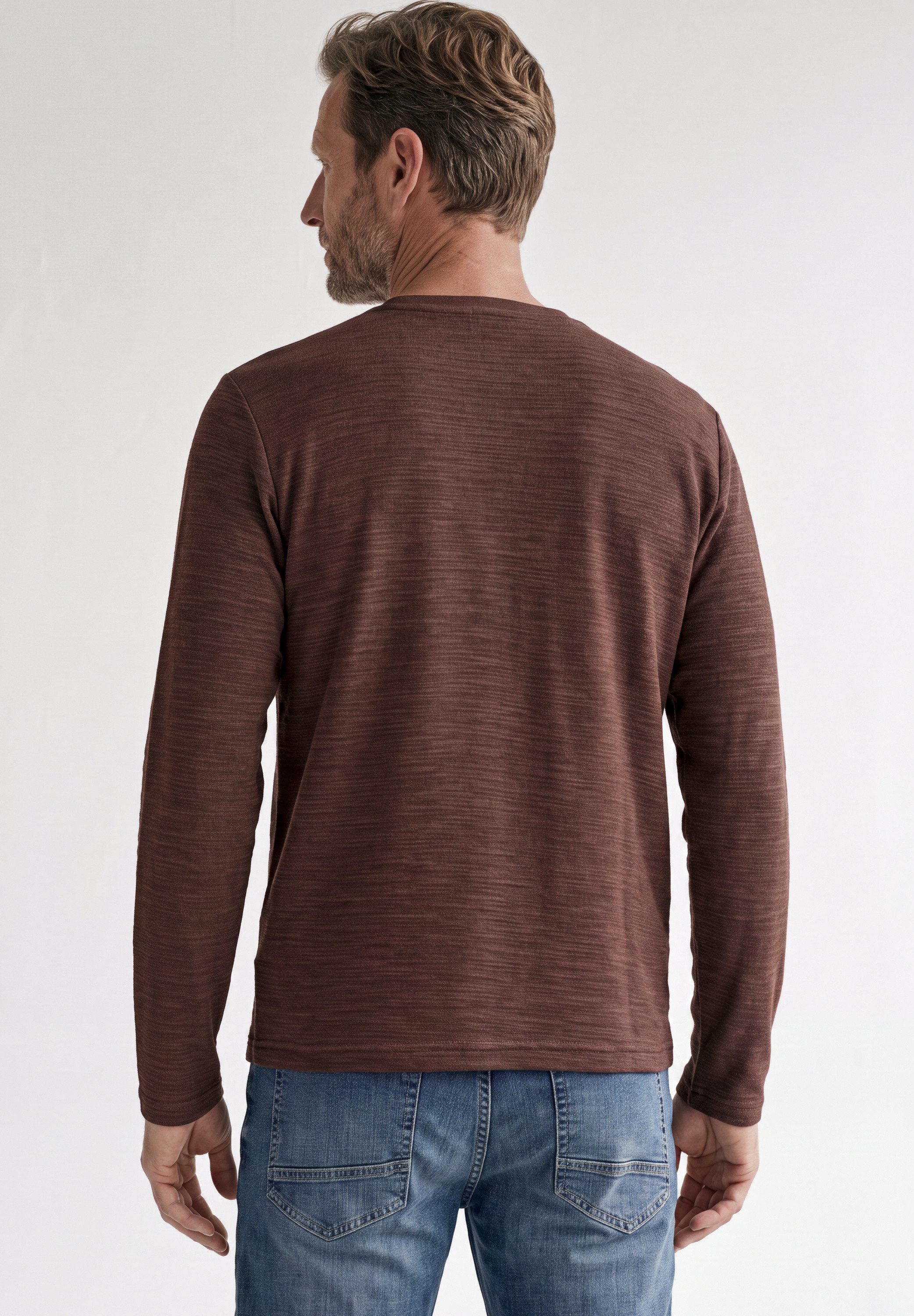 STREET ONE MEN Langarmshirt im soften Baumwoll-Mix – Bild 2 von 5