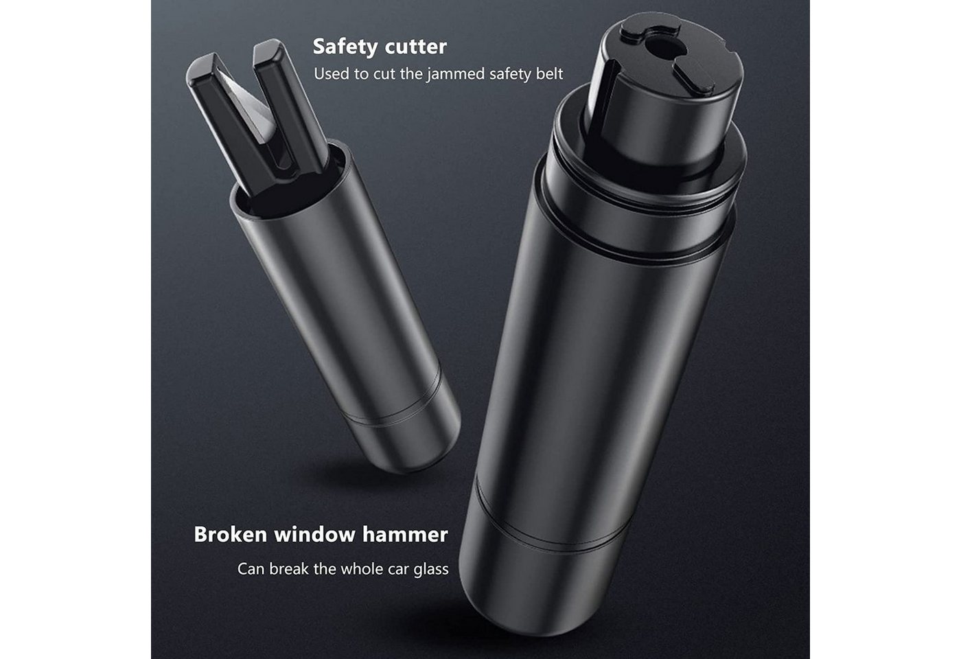 Thumbnail - XDeer Hammer 2 In 1 Auto Sicherheitshammer,Car Safety Hammer, Gurtschneider Notfallhammer, Notfallhammer Auto