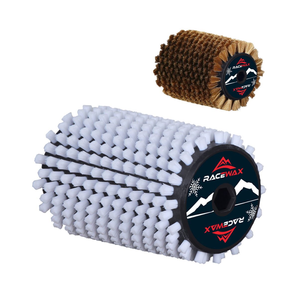 RaceWax Ski RaceWax Roto Bürste Nylon Kupfer Set Rotorbürste 120mm Rotobürste