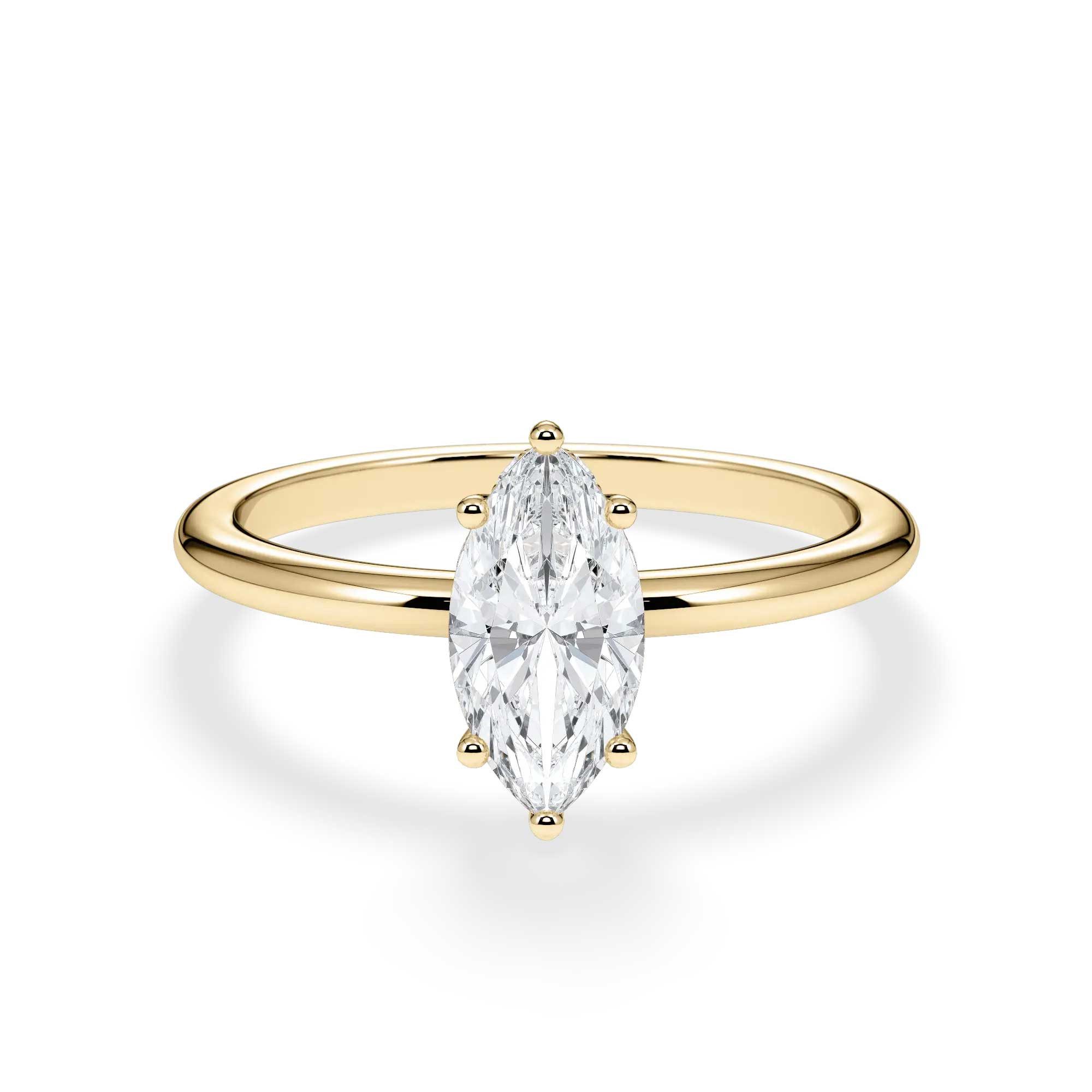 Adam & Eve Diamantring 750/- Gold - großer Diamant 1,00ct + 14 x 0,08ct Brillanten (Verlobungsring + Ringbox, LAB04 Diamantring), Lab Grown Diamonds - Nachhaltig und günstig