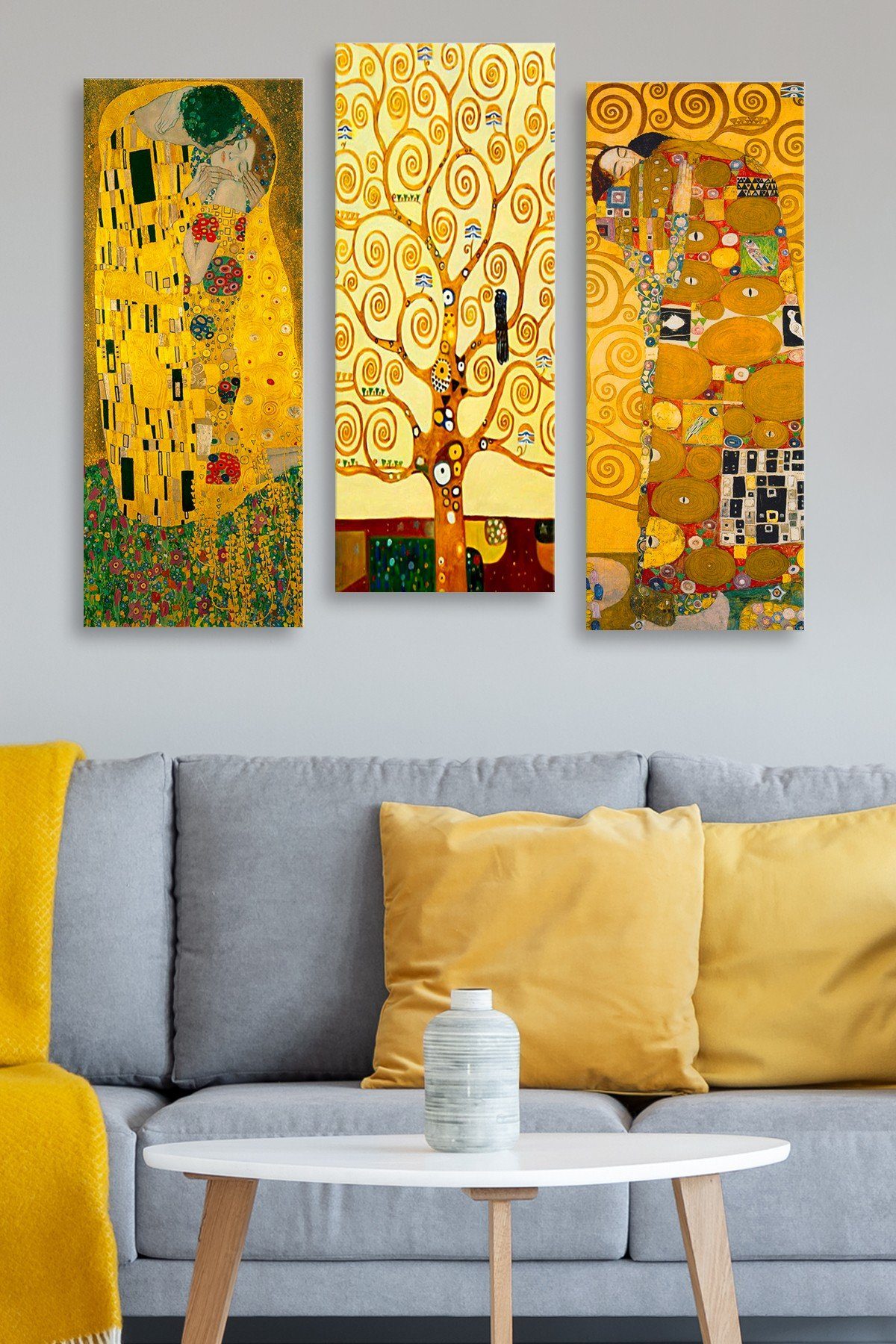 Wallity Leinwandbild 100% MDF (Thickness: 3 mm), 20 x 50 cm (3 Pieces), Gus günstig online kaufen