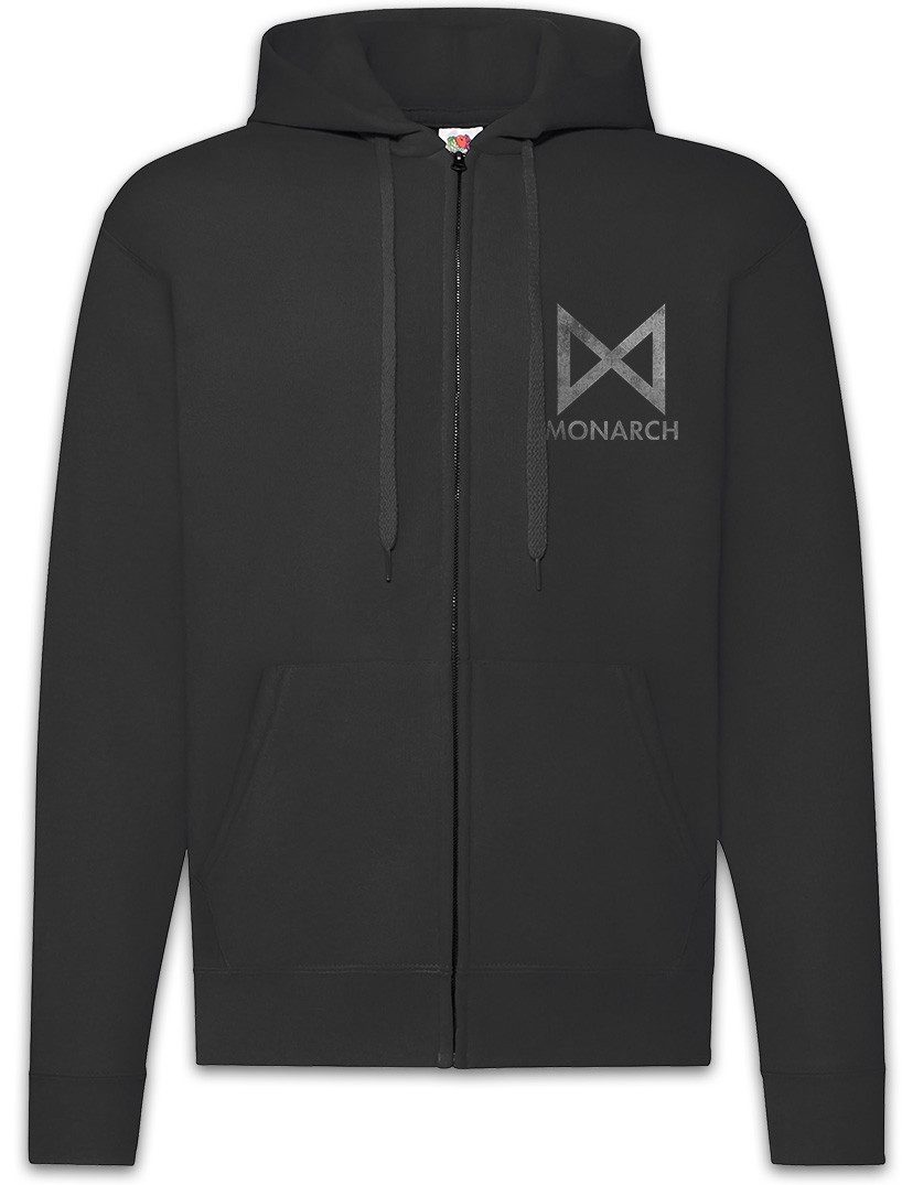 Urban Backwoods Sweatjacke Monarch Logo Zipper Hoodie Symbol Sign Logo Zeichen Company Firma (1-tlg) Firmenlogo Monster Entreprise Godzilla