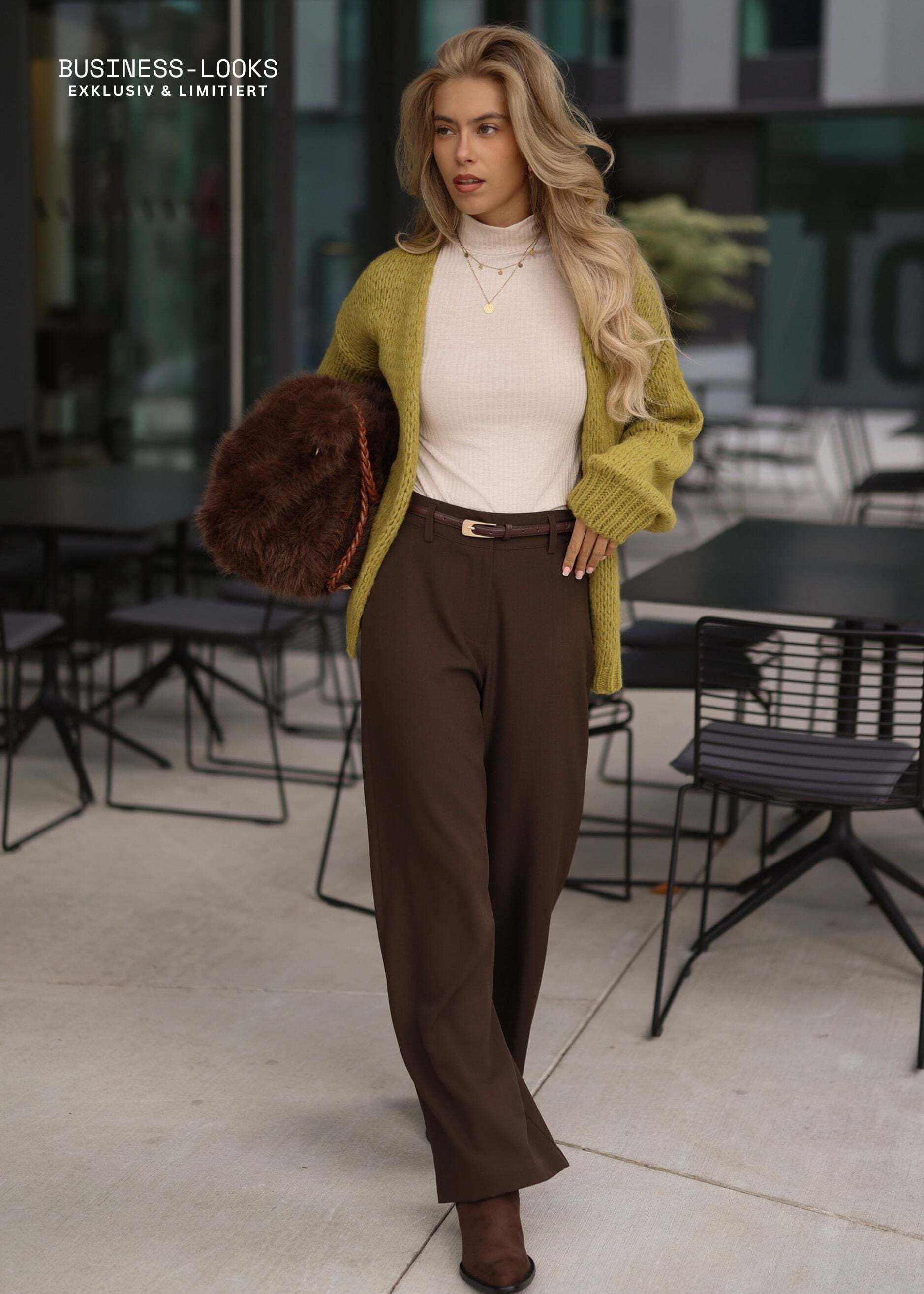 SASSYCLASSY Anzughose Anzughose mit langem Bein für Damen – Bild 3 von 5
