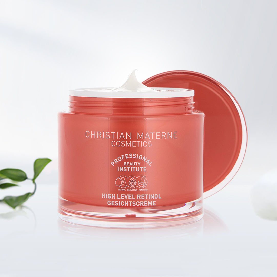 Christian Materne Gesichtsserum Professional Beauty Institute High Level Retinol Gesichtscreme, 200 ml, für eine geglättete Haut