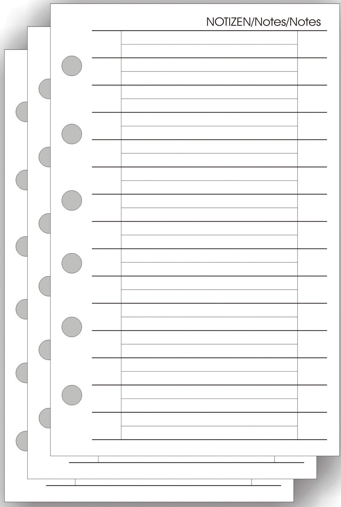 BIND Taschenkalender Bind® 5775 Ersatzeinlage "Notizen" - A7, 50 Blatt