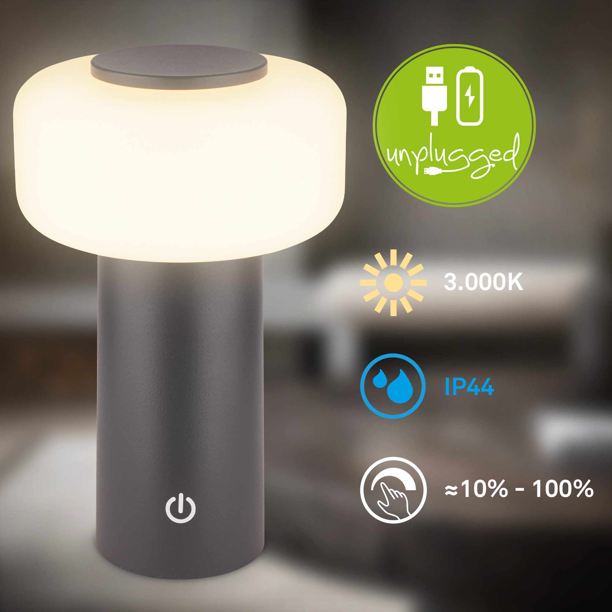 Briloner Leuchten LED Tischleuchte JUNA Tischlampe günstig online kaufen