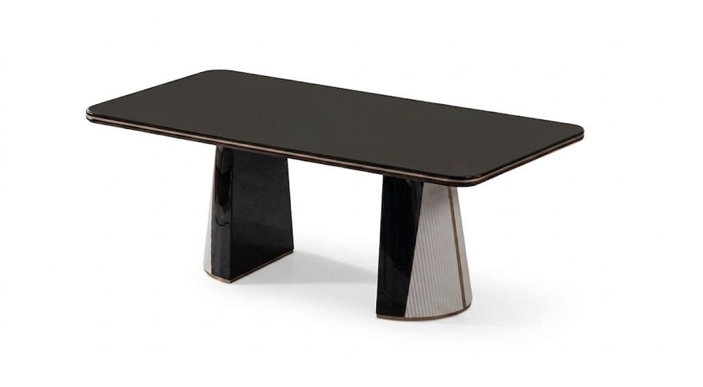 JVmoebel Säulen-Esstisch Esstisch Schwarz MDF Modern Design Esszimmer Tisch Küchentisch Elegant (1-St., 1-tlg)