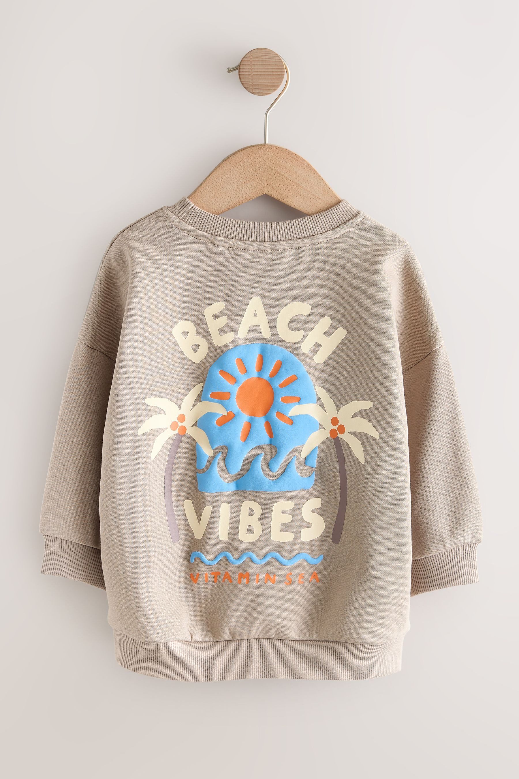 Next Sweater Sweatshirt mit Rundhalsausschnitt und Print (1-tlg)