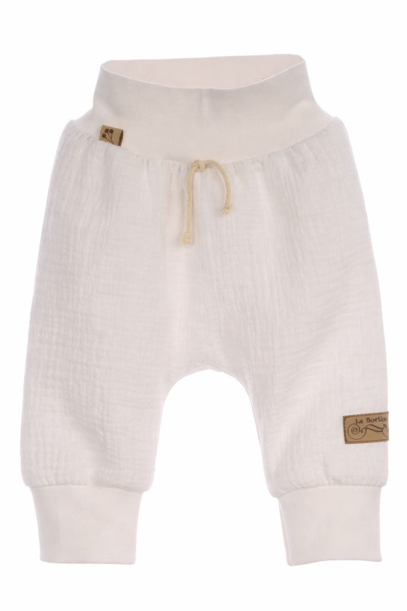 La Bortini Schlupfhose Baby Hose Pumphose aus Musselin neutral für Neugeborene luftig, weich, 44 50 56 62 68 74 80 86