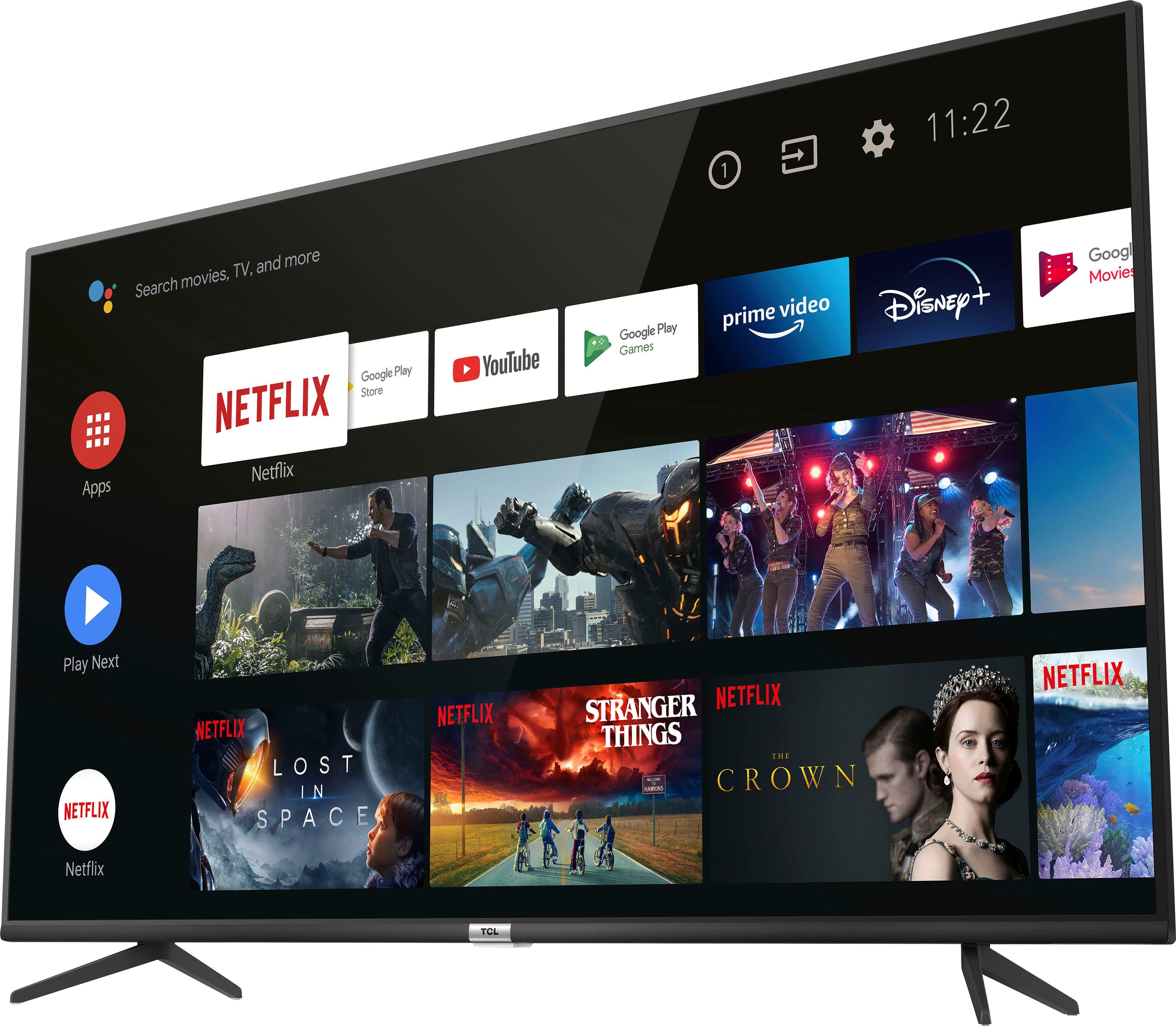 TCL 43P616X2 LED-Fernseher (108 cm/43 Zoll, 4K Ultra HD, Android TV,  Android 9.0 Betriebssystem)