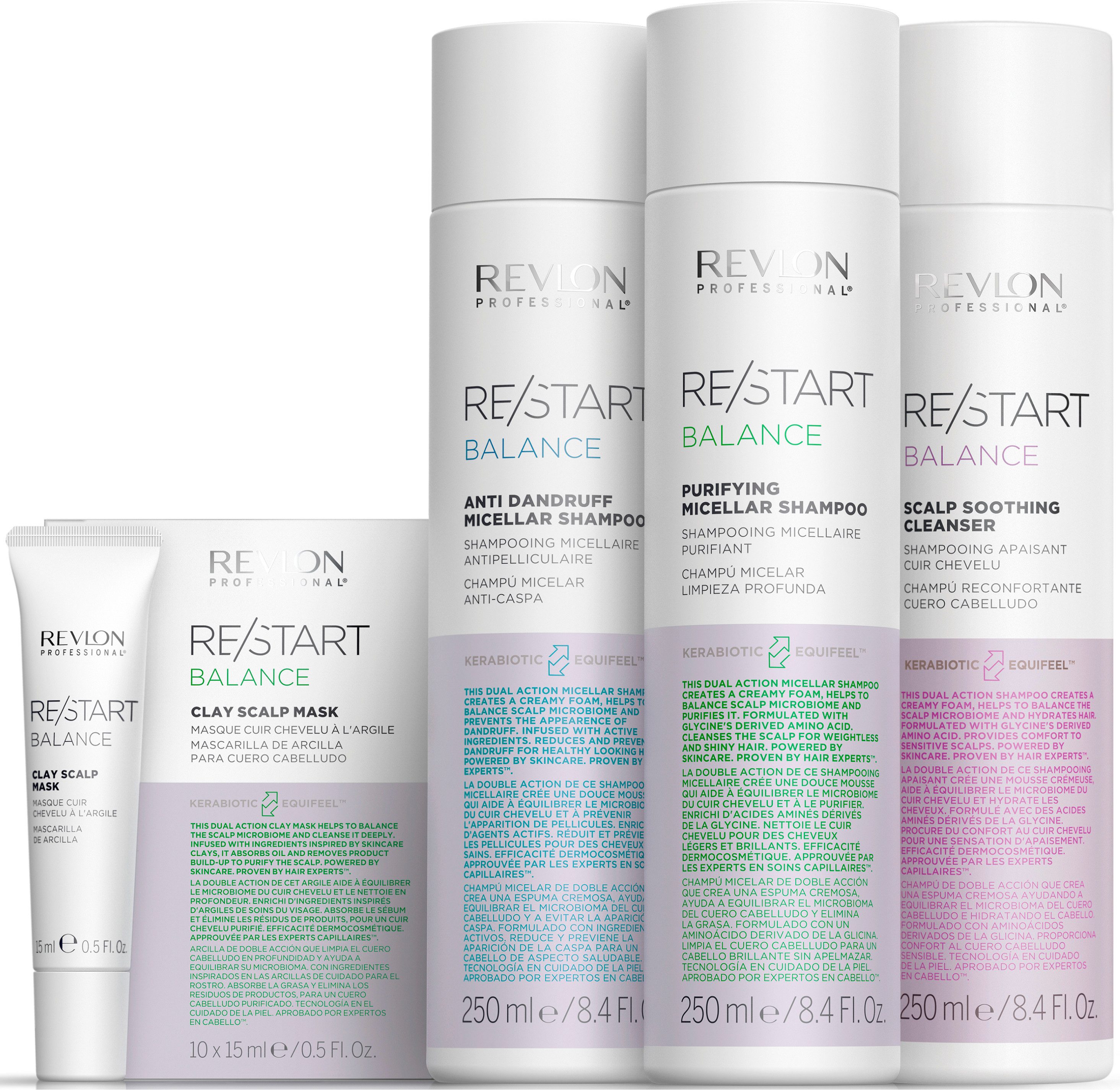 REVLON PROFESSIONAL Haarshampoo Re/Start BALANCE Anti-Dandruff Micellar Shampoo 250 ml, Vermindert Schuppenbildung und sorgt für ein strahlendes Aussehen.