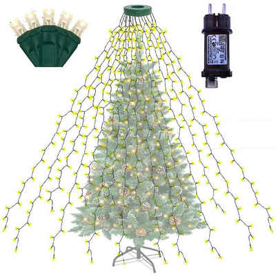 XIIW LED-Lichterkette »2m 400LED Weihnachtsbaum Lichterkette mit Ring«, 8Modi Christbaumbeleuchtung Weihnachtsbeleuchtung