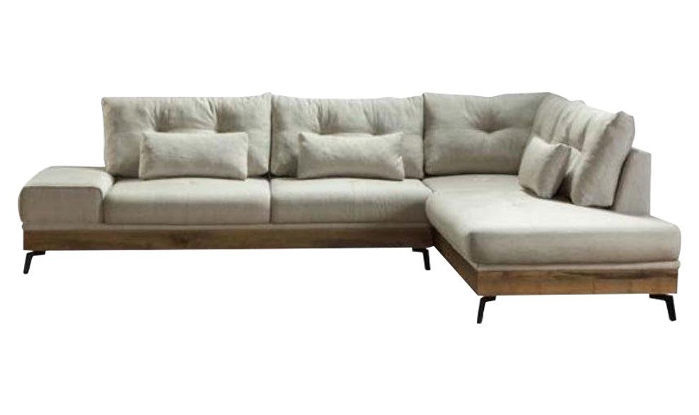 JVmoebel Ecksofa, Möbel Ecksofa Holz Couch Wohnzimmer Sofa Couchen Sofas L-Form