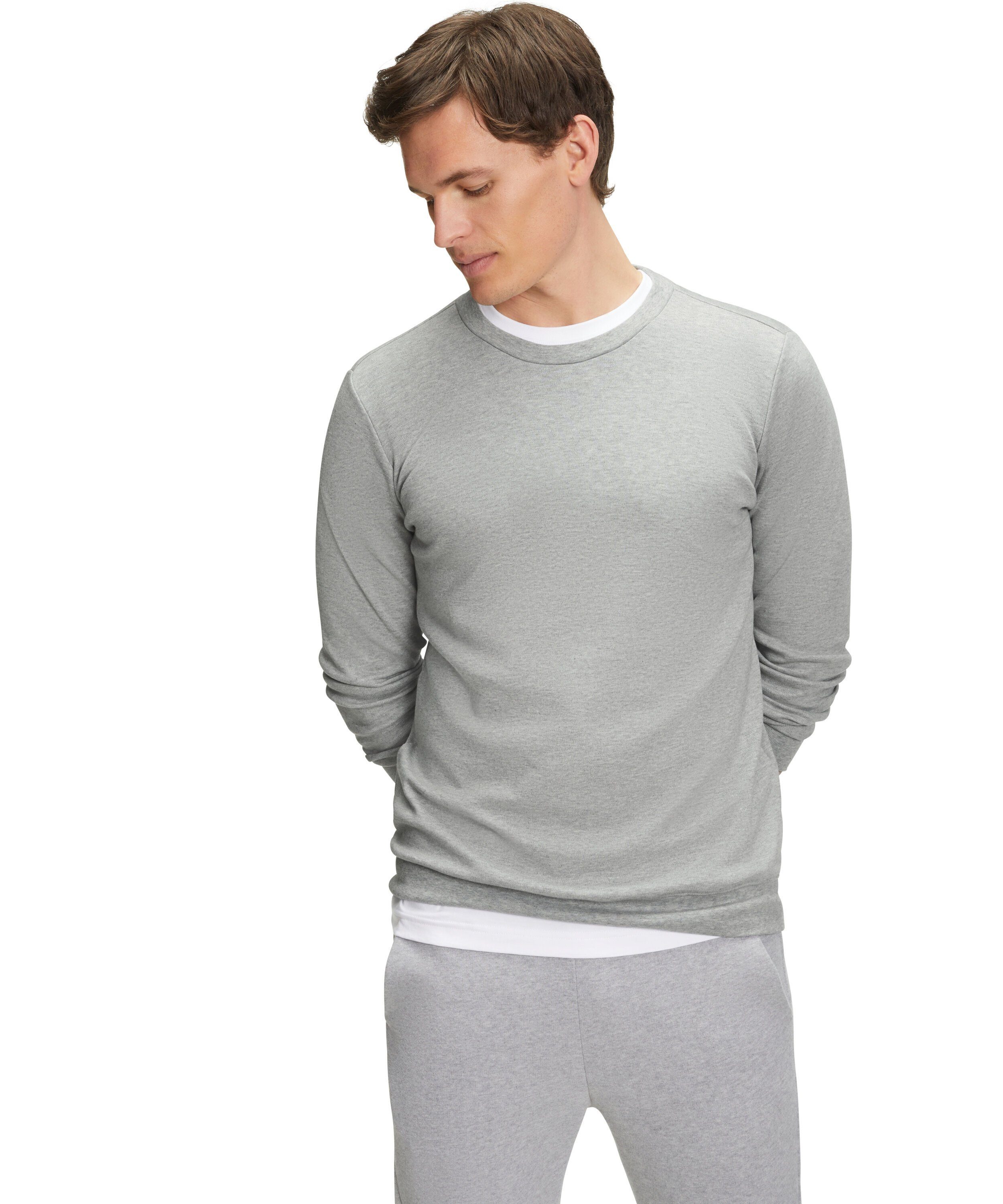Langarmshirt FALKE aus Pima-Baumwolle light hochwertiger grey (1-tlg) (3400)