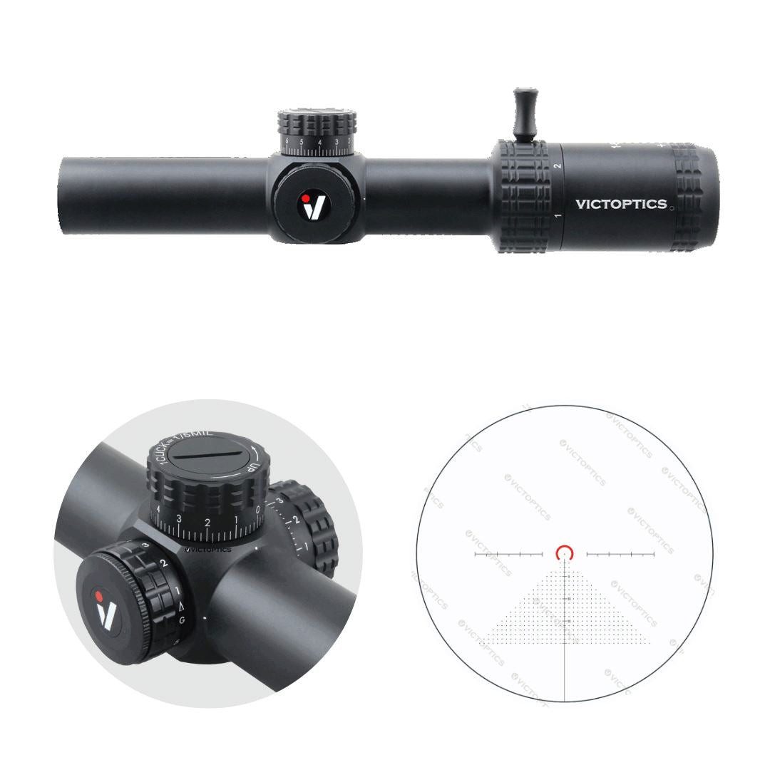 Vector Optics Victoptics OPSL22 S6 1-6x24 Zielfernrohr (Ideal für Jagd, Sport und Airsoft)