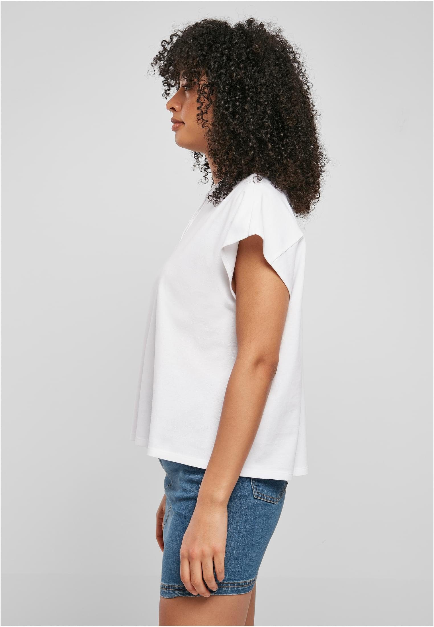 Extended Tee Ladies Shoulder (1-tlg), Baumwollmischung T-Shirt CLASSICS Polo angenehmer Stylisches Damen Oversized aus URBAN Kurzarmshirt