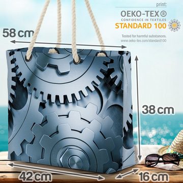 VOID Strandtasche (1-tlg), Zahnräder Maschine Motor Zahnräder Maschine Motorb Räder Motor 3D Met