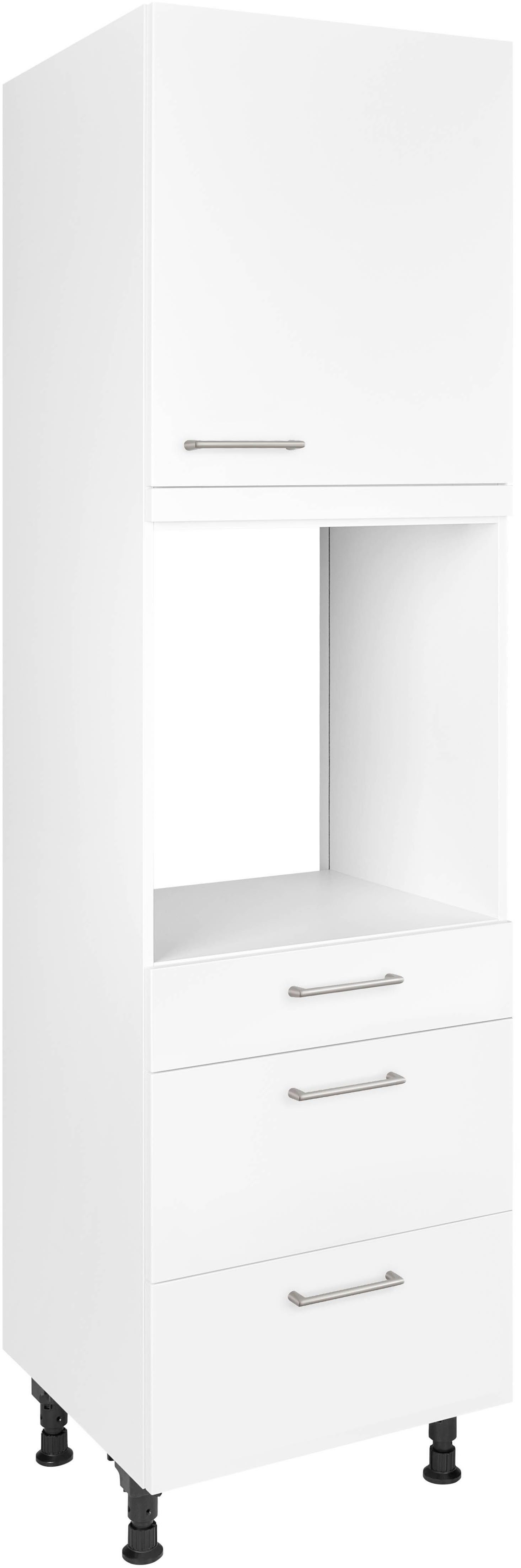 nobilia® Backofenumbauschrank "Laser", Ausrichtung wählbar, mit Schublade und zwei Auszügen und einer Tür, vormontiert, Breite/Höhe: 60/216,6 cm