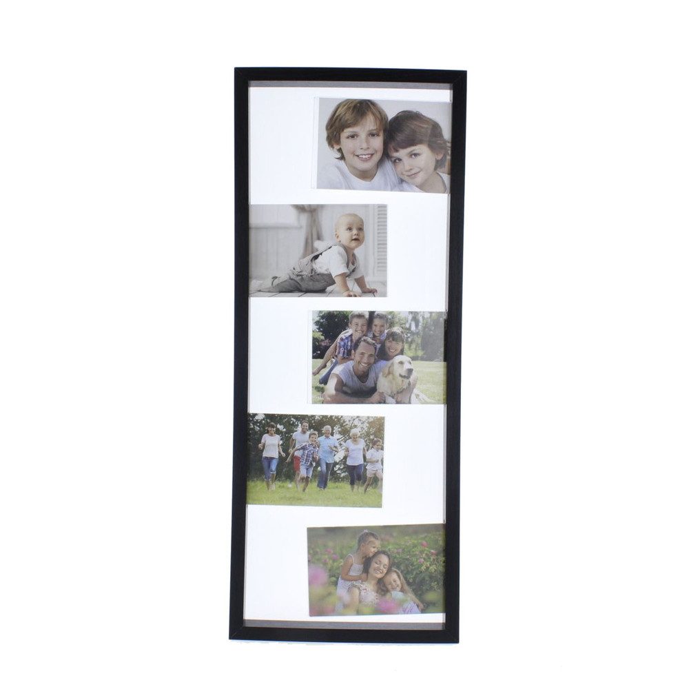 MICA Bilderrahmen Bilderrahmen - schwarz - für 6 Bilder - ca. 25 x 2,5 x 62 günstig online kaufen
