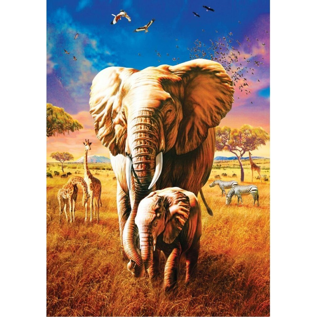ART PUZZLE Puzzle Puzzle Elefantenmutter 1000 Teile, Puzzleteile