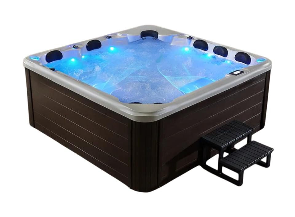 JVmoebel Whirlpool-Badewanne Outdoor Spa Whirlpool aus weißem Acryl mit Heizelementen, Made in Europe