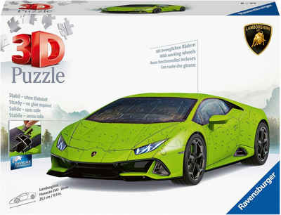 Ravensburger 3D-Puzzle Lamborghini Huracán EVO - Verde, 108 Puzzleteile, FSC® - schützt Wald - weltweit