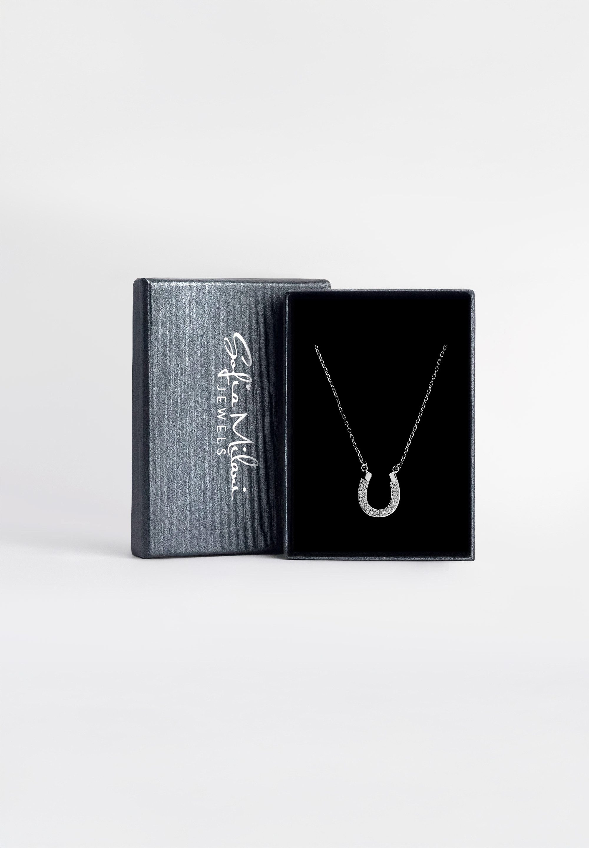 Sofia Milani Kette mit Anhänger Hufeisen, 925 Silber Damen Schmuck - N0332