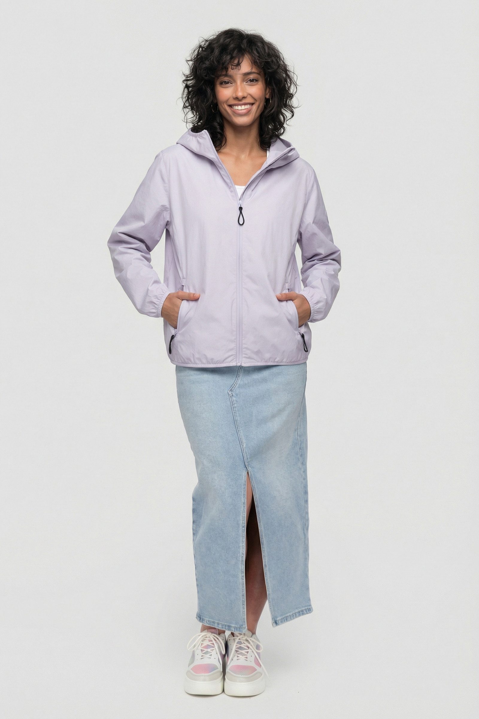 Alife & Kickin Sommerjacke Damen SolveidAK A Übergangsjacke, Jacke leichte Übergangsjacke mit Kapuze aus recyceltem Materialmix – Bild 4 von 4